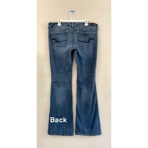 American eagle dark wash kick boot jean